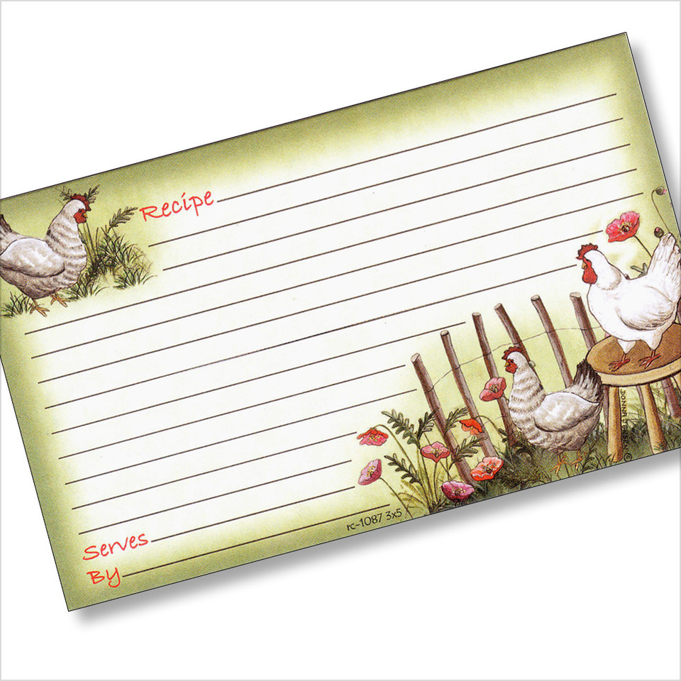 3x5 Recipe Cards, Card Protectors and Dividers
