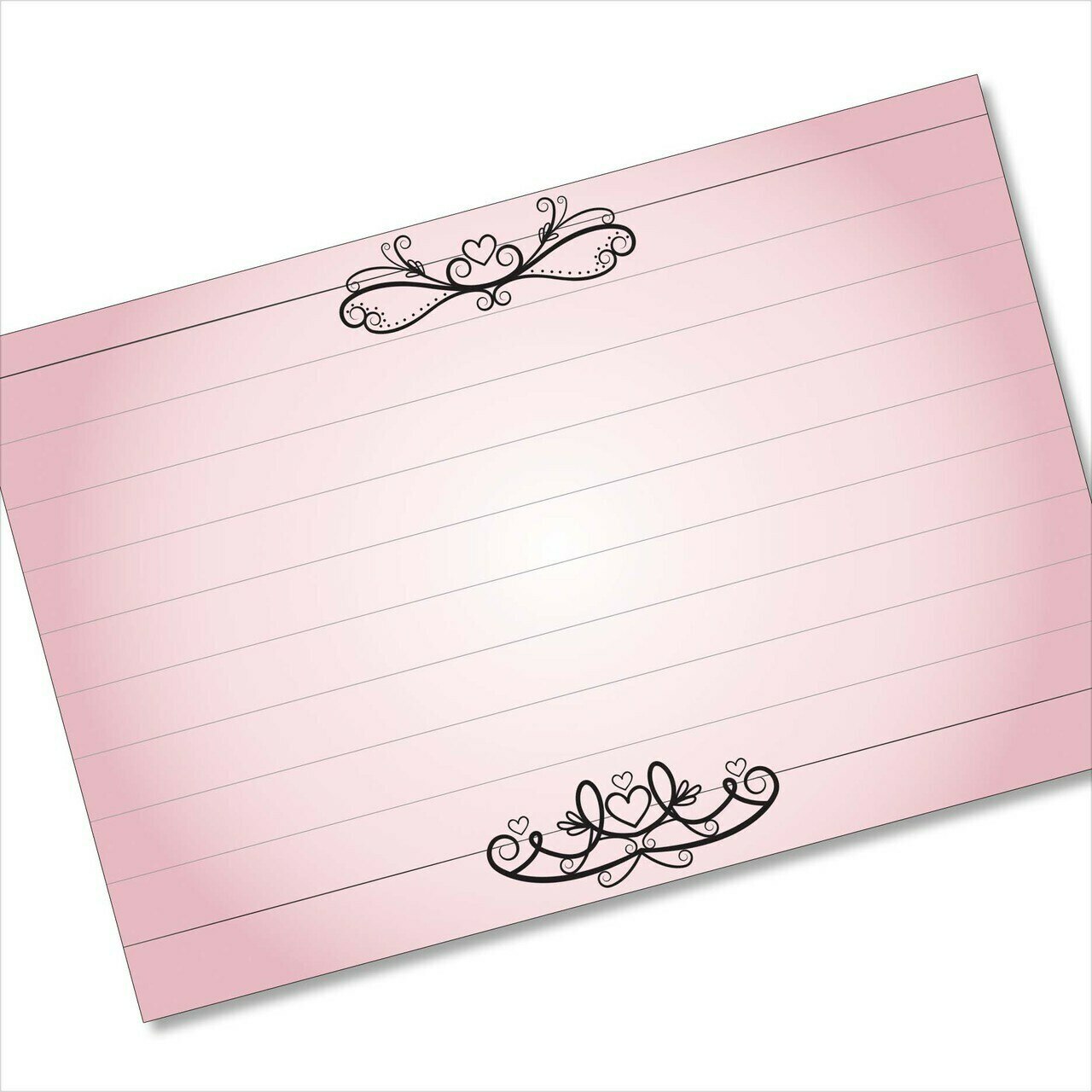 22x22 Recipe Card Hearts and Lines Pink Note Card or 220ea Throughout 4X6 Note Card Template