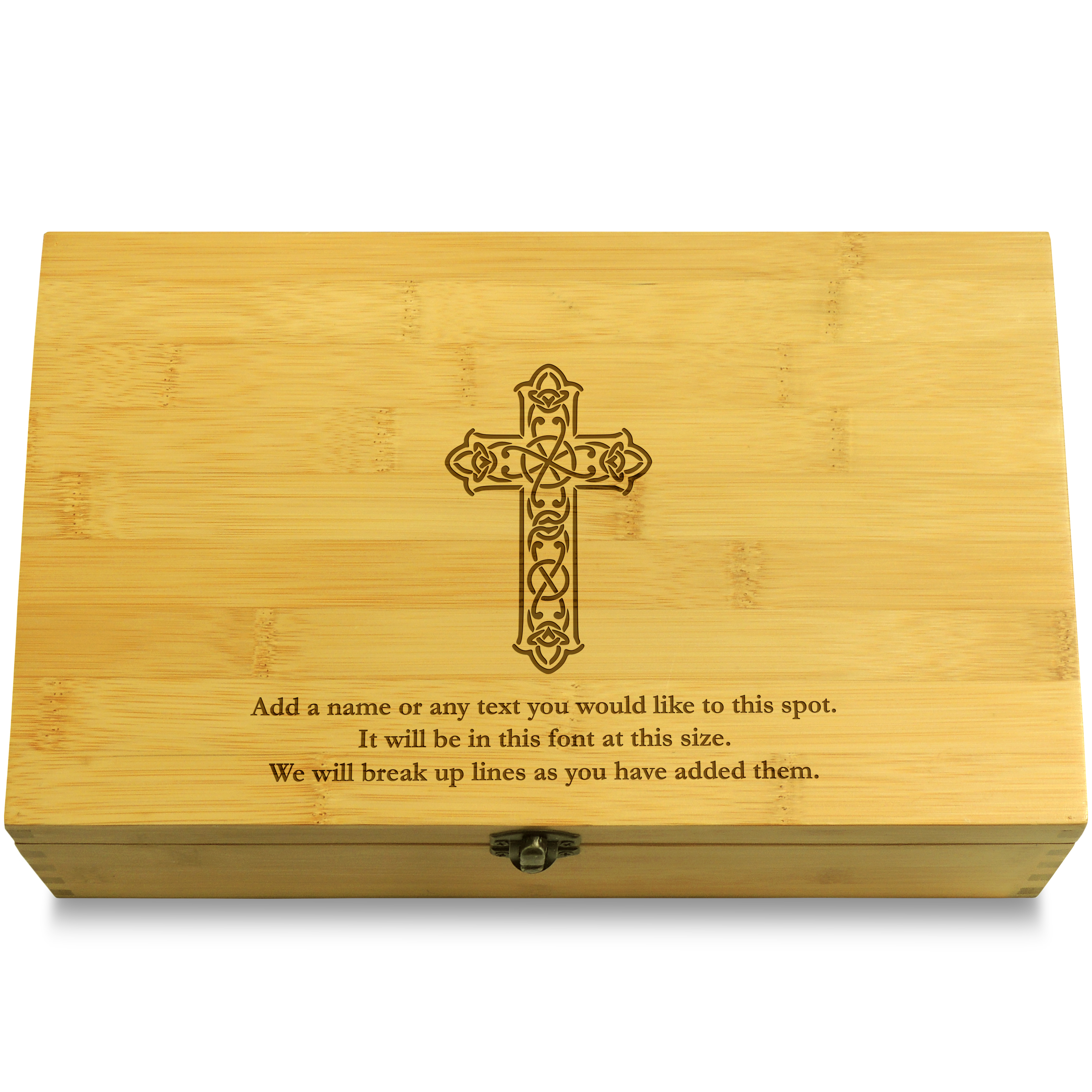 Traditional Cross Christianity Multikeep Box Adjustable Bamboo