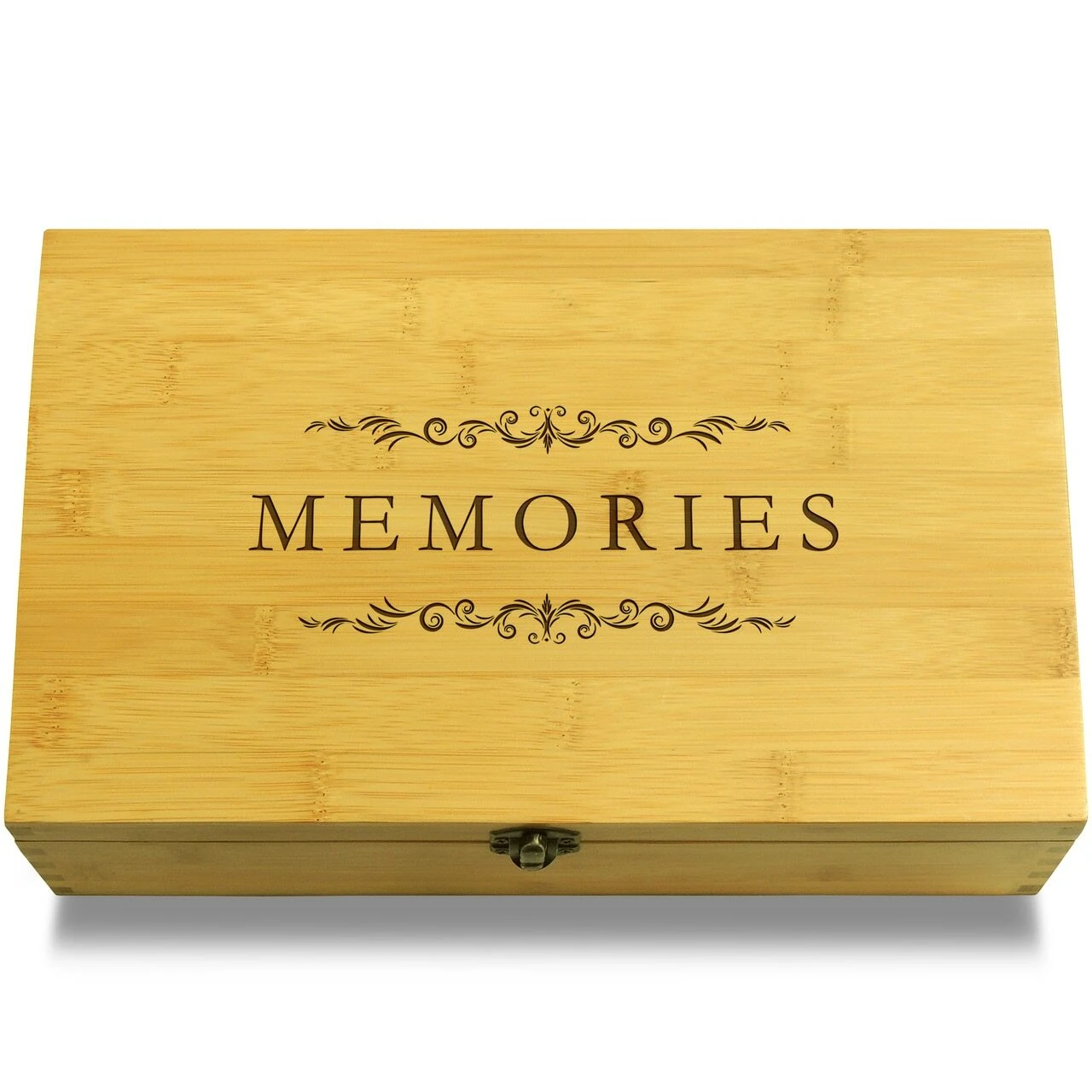Memories Memento Multikeep Box Adjustable Bamboo Wood Organizer