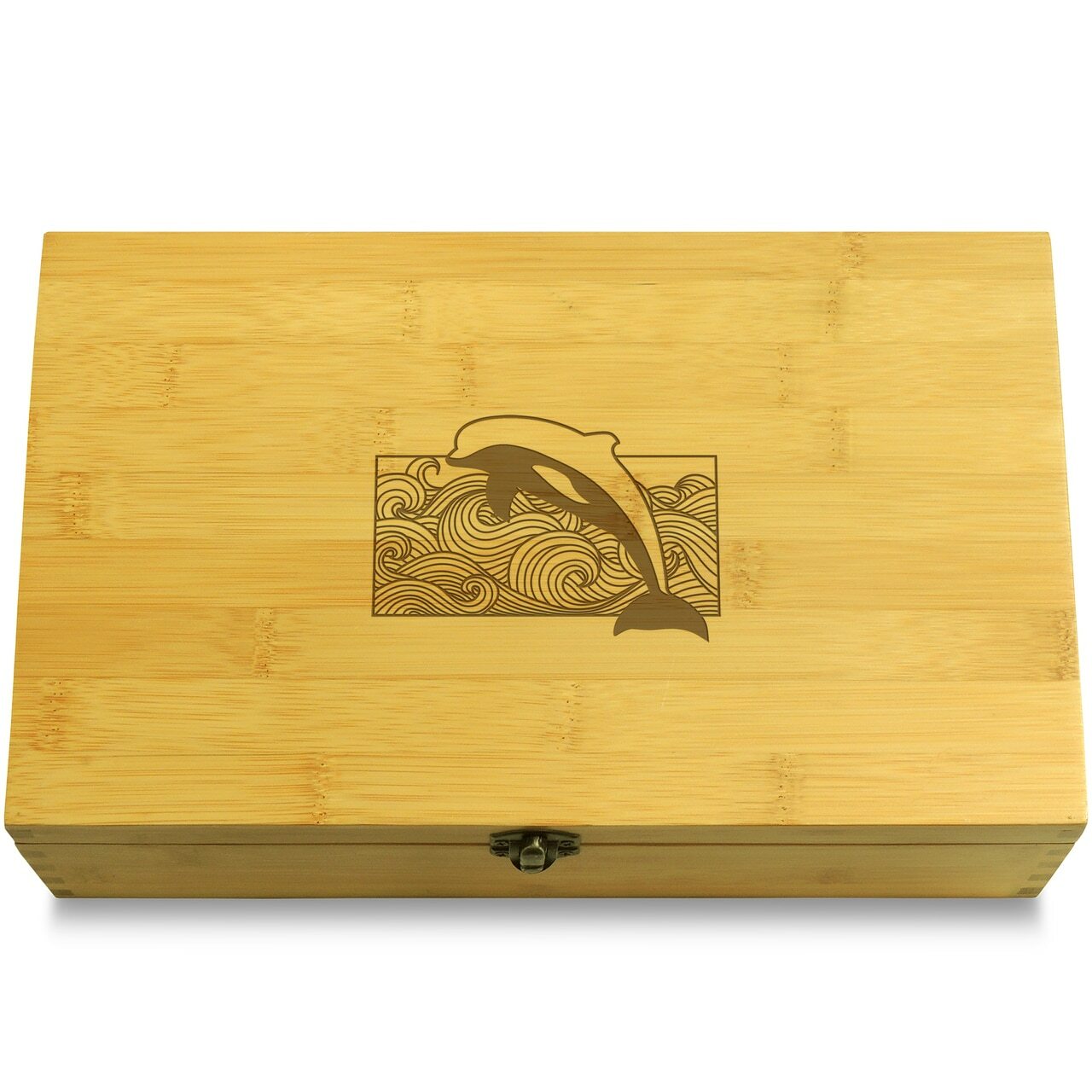 Dolphin Jump Sealife Multikeep Box Adjustable Bamboo Wood
