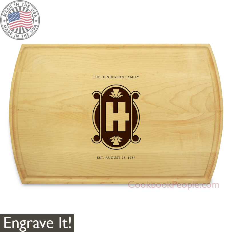 Engraved Chopping Board American Maple Personalized Rectangular Cutting Board