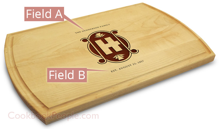 Personalized Cutting Board - Large Grooved 10x16 Chopping Board Engraved