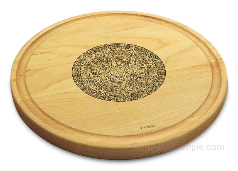 Circular Cutting Board Maple Chopping Board with Juice Groove