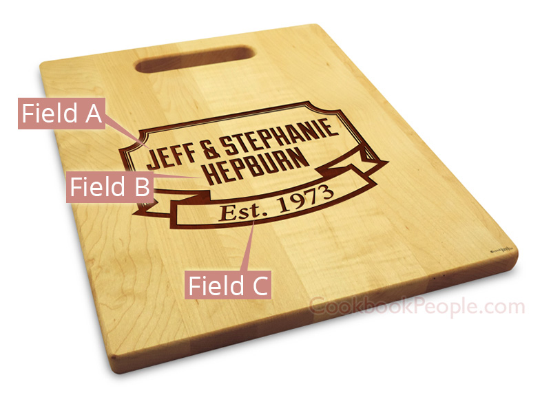 Maple Cutting Board Personalized Rectangle Chopping Board with Handle