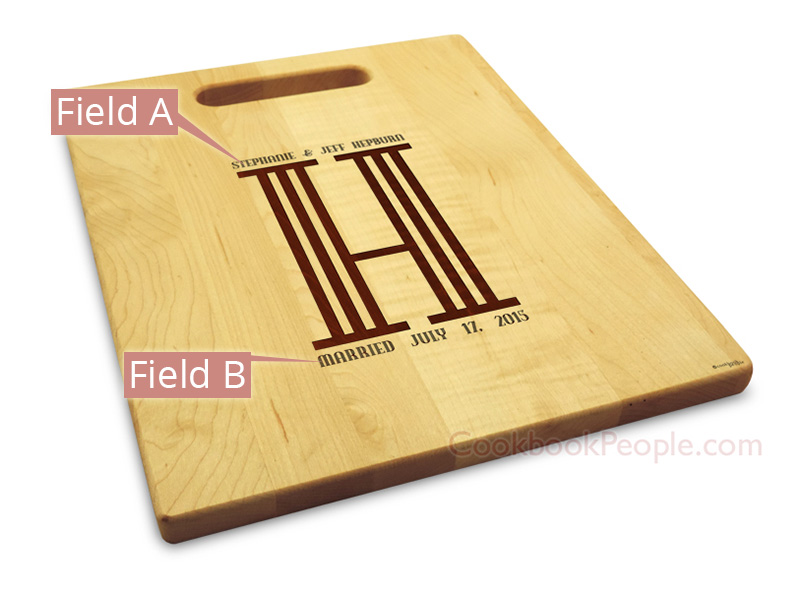 Maple Cutting Board Personalized Rectangle Chopping Board with Handle