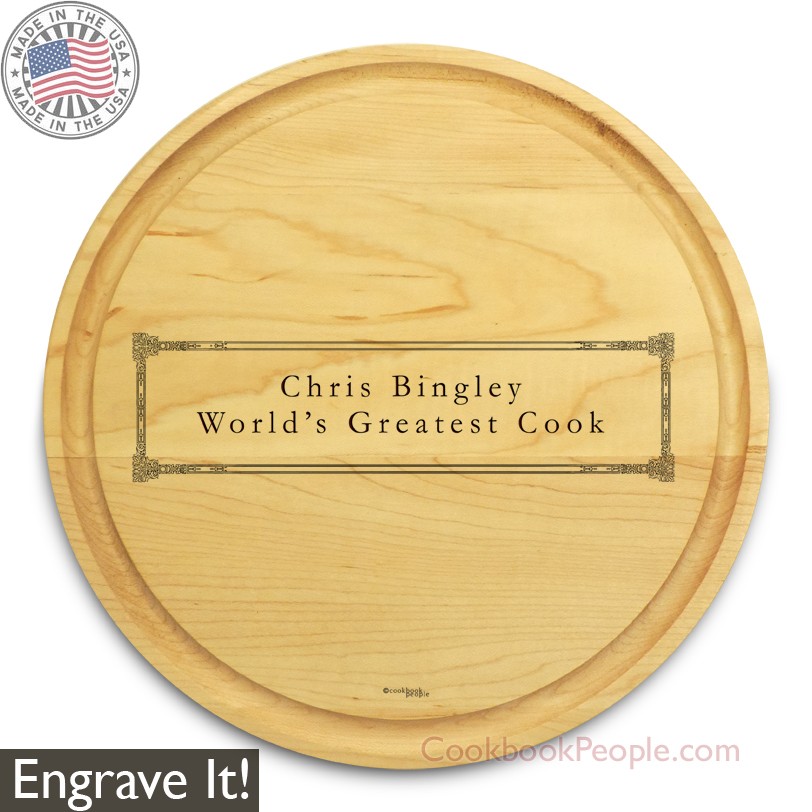Round Chopping Board Engraved Personalized Circular Cutting Board