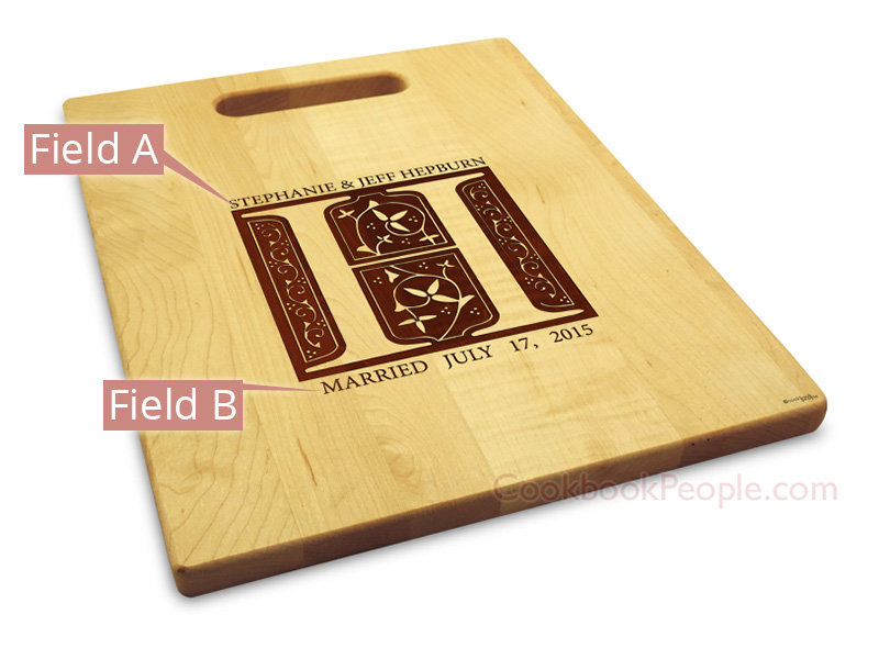 Maple Cutting Board Personalized Rectangle Chopping Board with Handle