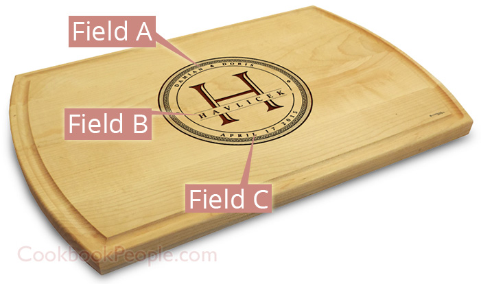 Personalized Cutting Board - Large Grooved 10x16 Chopping Board Engraved