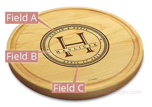 Circular Cutting Board Maple Chopping Board with Juice Groove