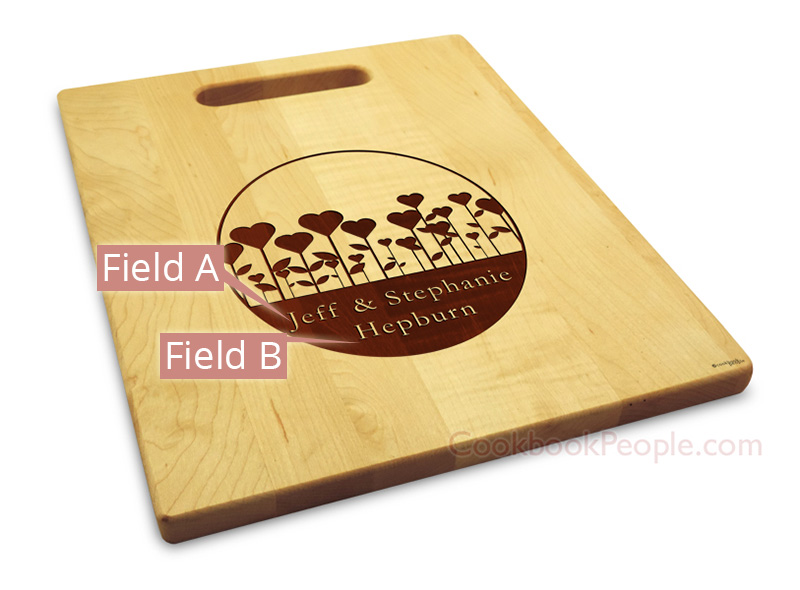 Maple Cutting Board Personalized Rectangle Chopping Board with Handle
