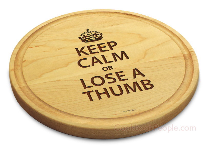 Circular Cutting Board Maple Chopping Board with Juice Groove