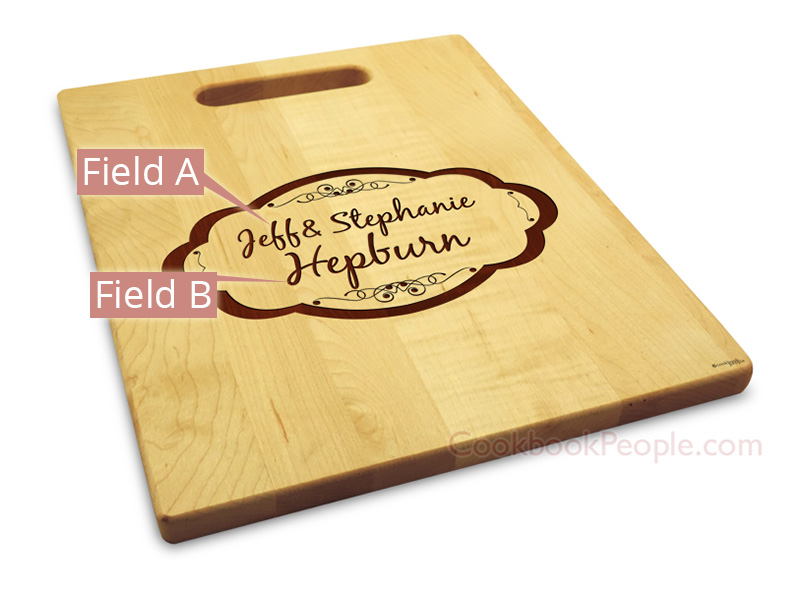 Maple Cutting Board Personalized Rectangle Chopping Board with Handle