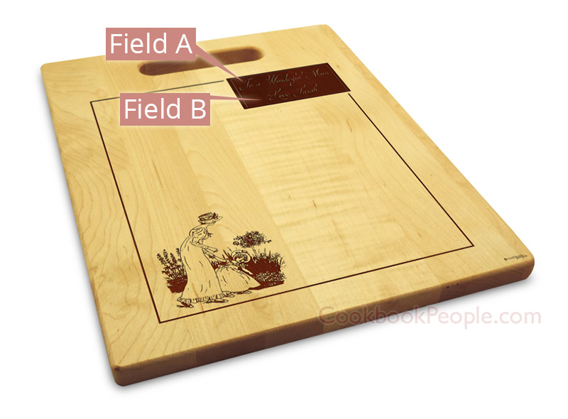 Maple Cutting Board Personalized Rectangle Chopping Board with Handle