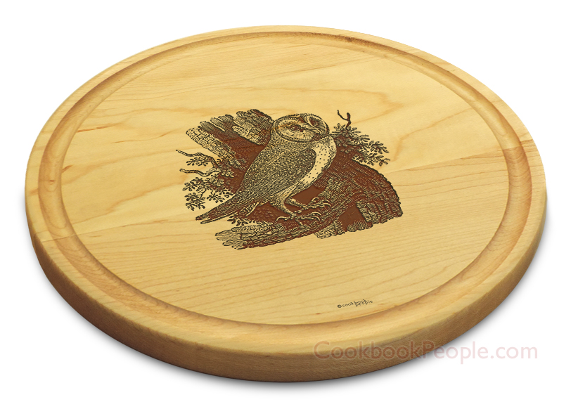 Circular Cutting Board Maple Chopping Board with Juice Groove