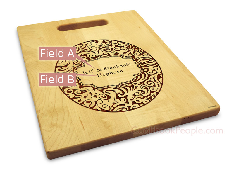 Maple Cutting Board Personalized Rectangle Chopping Board with Handle