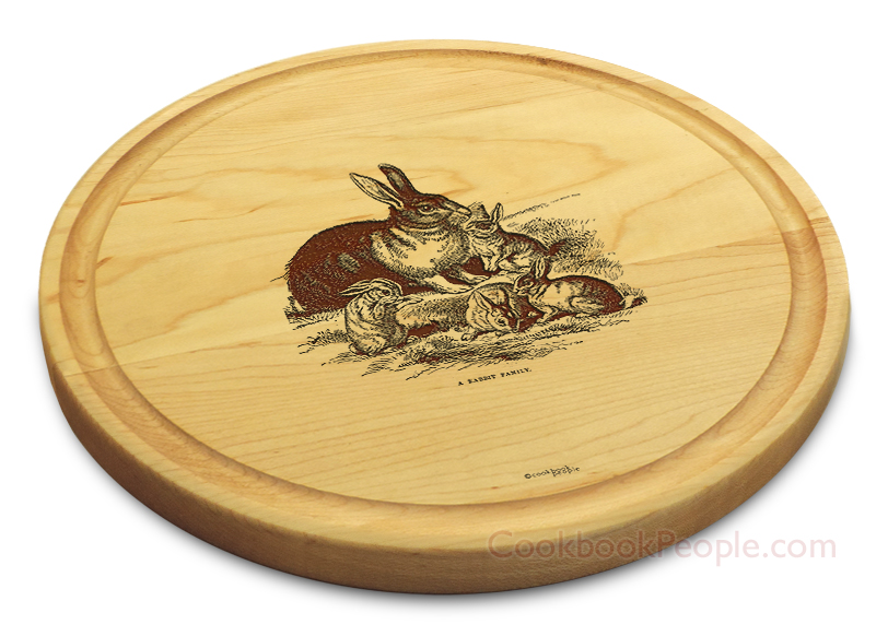 Circular Cutting Board Maple Chopping Board with Juice Groove