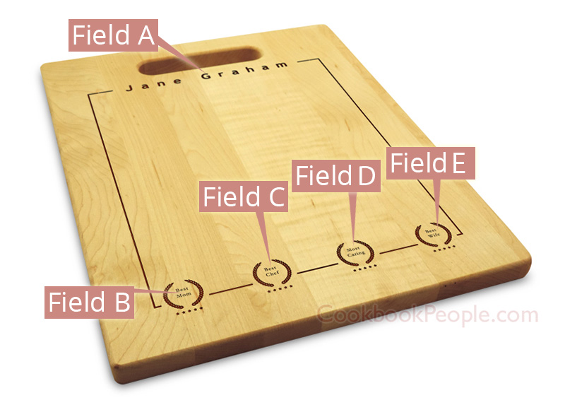 Maple Cutting Board Personalized Rectangle Chopping Board with Handle