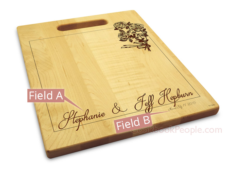 Maple Cutting Board Personalized Rectangle Chopping Board with Handle