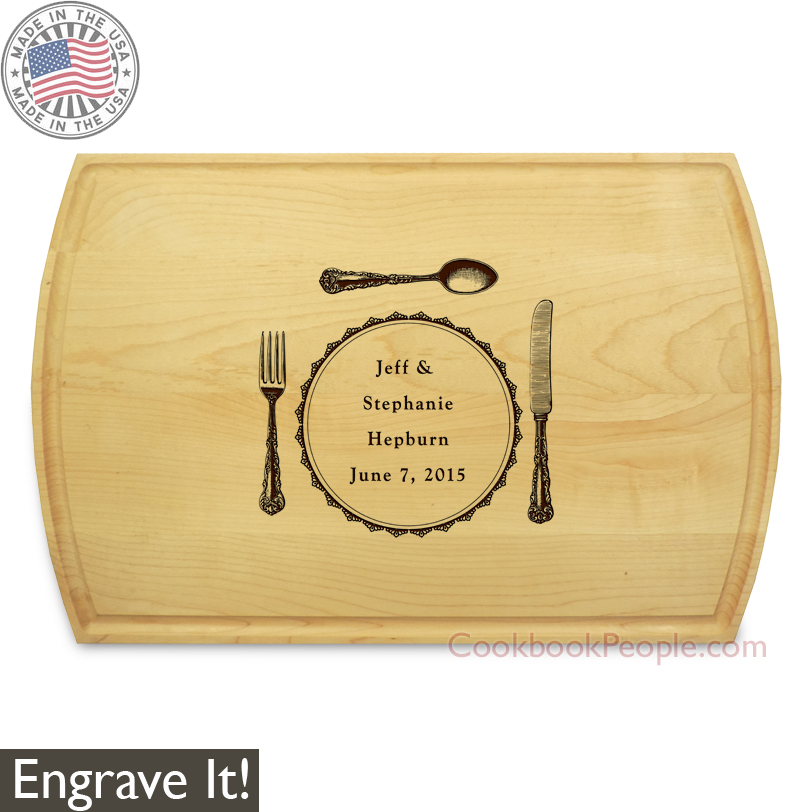 Engraved Chopping Board American Maple Personalized Rectangular Cutting Board