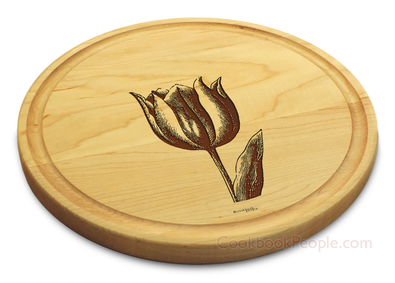 Circular Cutting Board Maple Chopping Board with Juice Groove