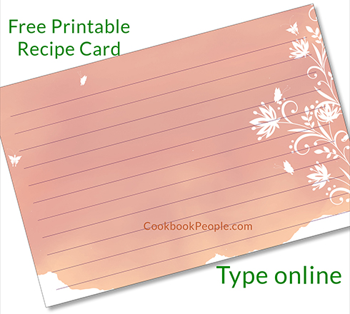 Free Recipe Cards - Cookbook People