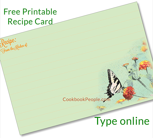 free recipe card