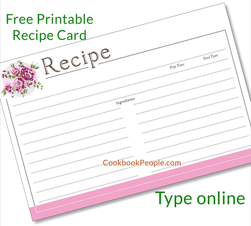 free recipe card