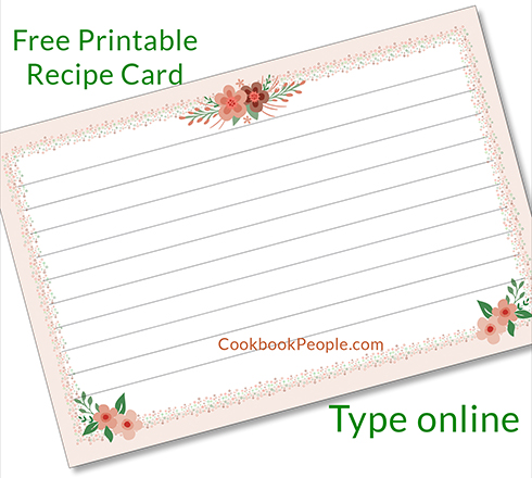 free recipe card