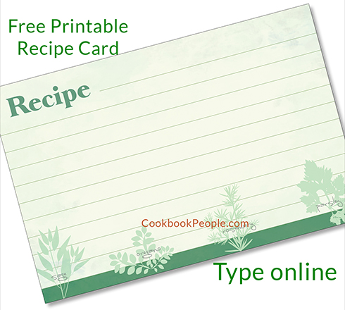 free recipe card