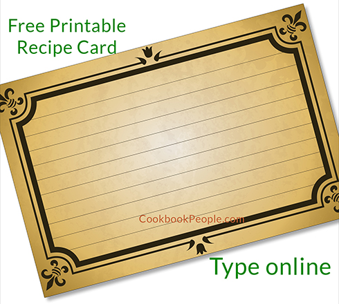 free recipe card