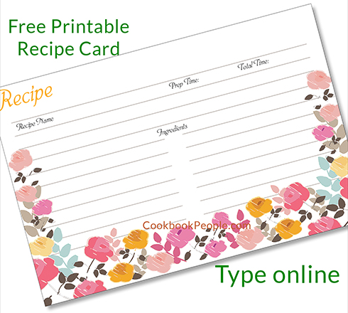 Free Recipe Cards - Cookbook People