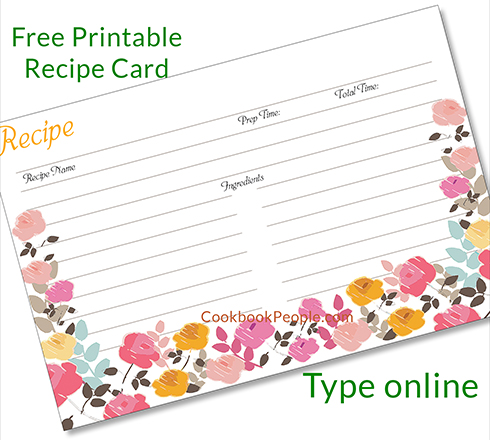 free recipe card