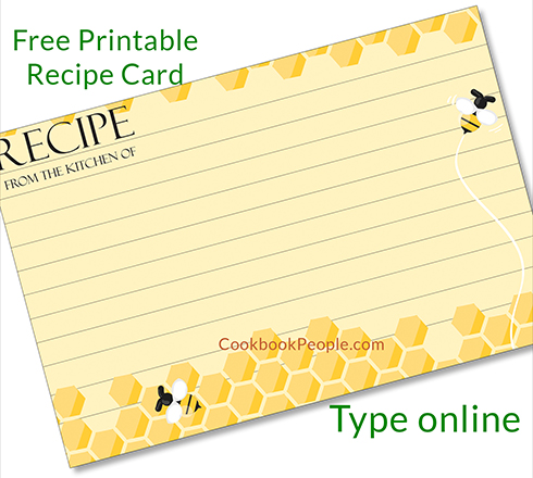 free recipe card