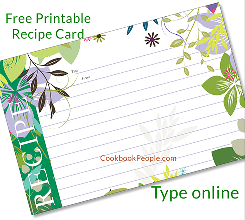 free recipe card