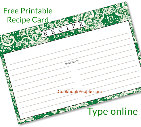 free recipe card