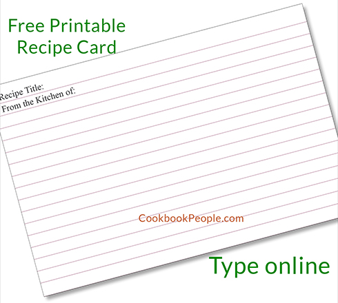 free recipe card