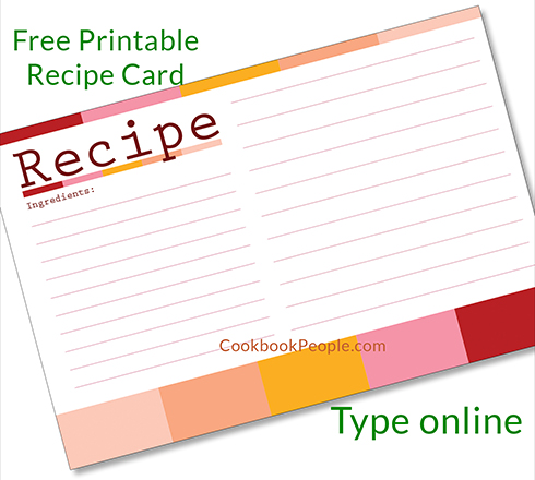 free recipe card