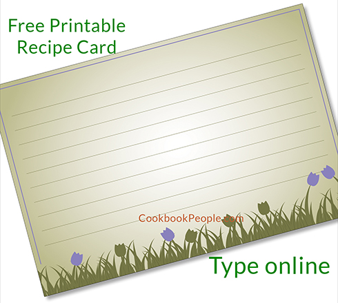 free recipe card