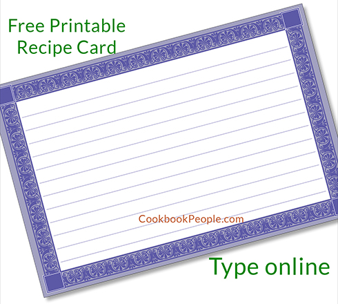 free recipe card