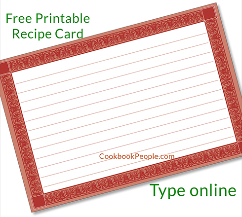 Free Recipe Cards - Cookbook People