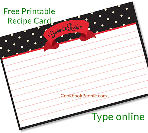 free recipe card