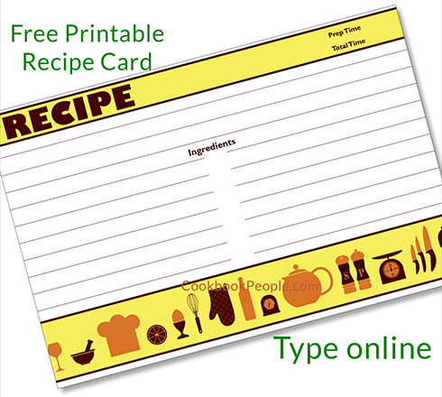 free recipe card