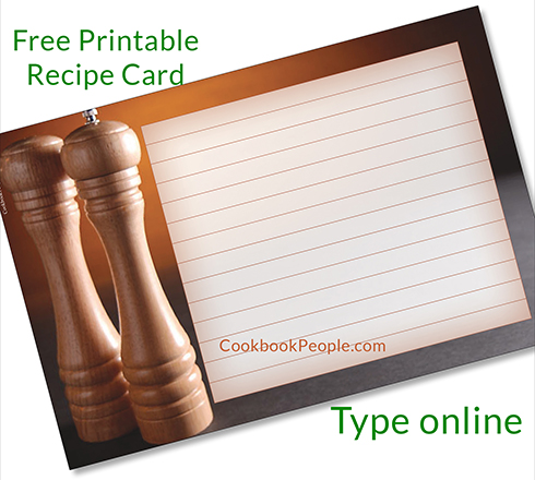 free recipe card