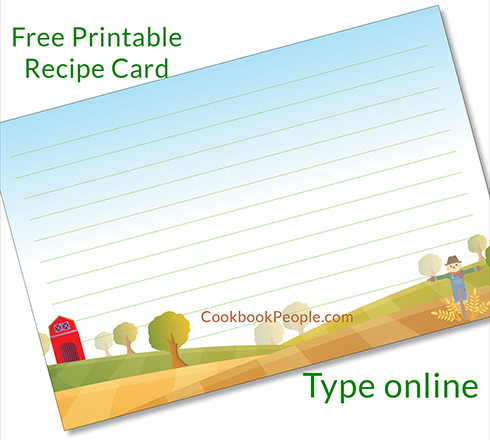 free recipe card