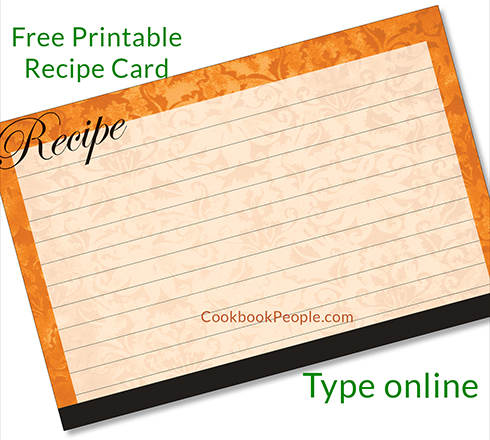 free recipe card