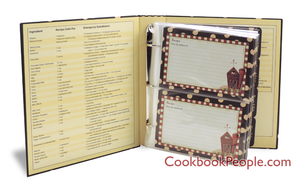 4x6 dotty cottage recipe card binder ring bound binder 4x6 recipe card binder