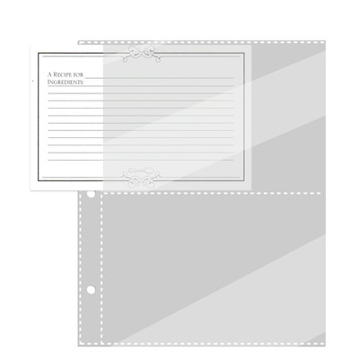 Recipe Card Protections Clear Covers to Keep Your Cards Clean and Protected  Open Ended for Easy Use Set of 12 Sleeves 4 X 6 Inches 