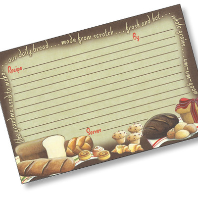 personal 4x6 recipe cards earth friendly our daily bread 4x6 4 x6 recipe cards