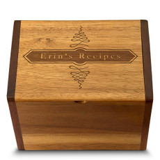 Apothecary Acacia Personalized 4x6 Recipe Card Box